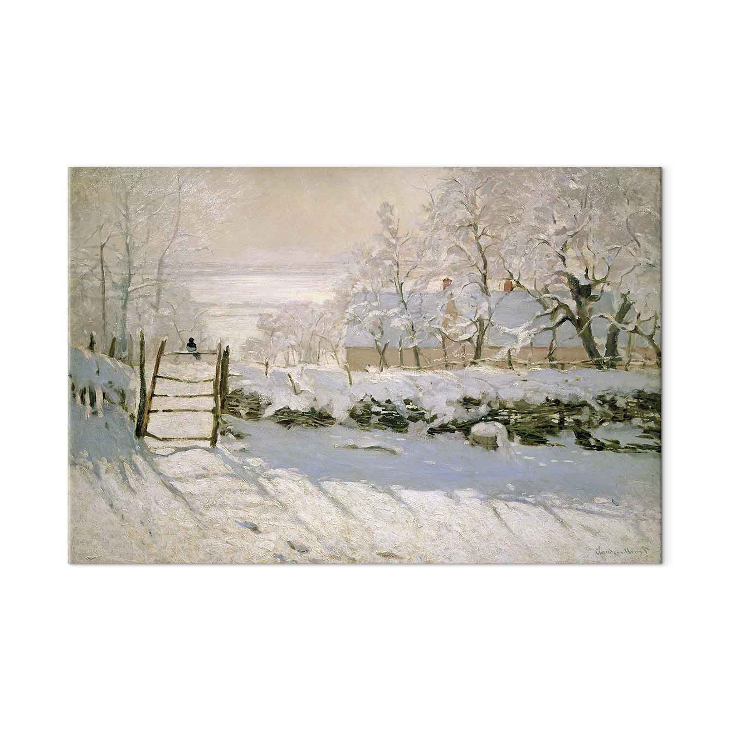 Monet Winter Magpie Classic DIY Large Canvas Print