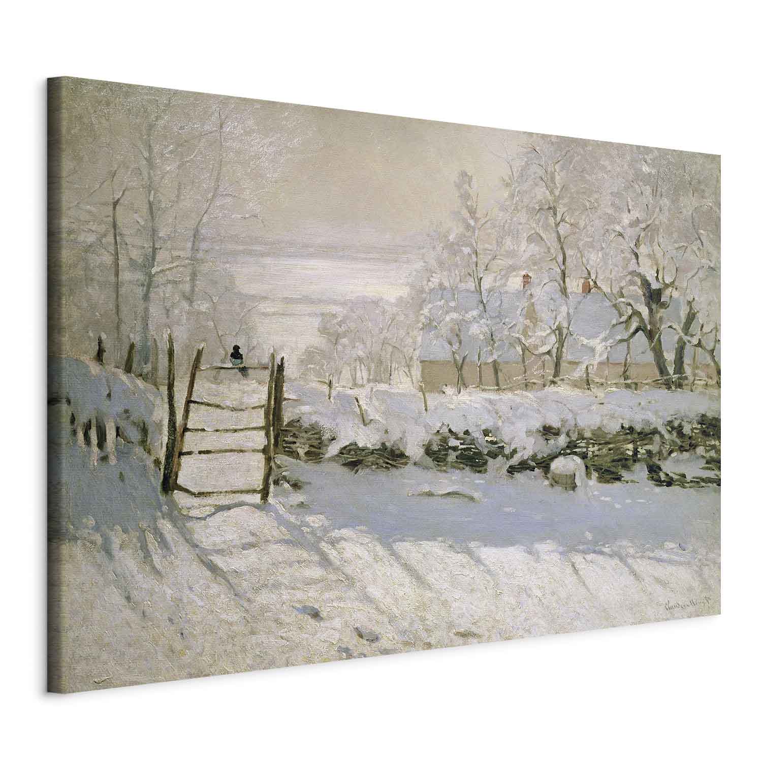 Monet Winter Magpie Classic DIY Large Canvas Print