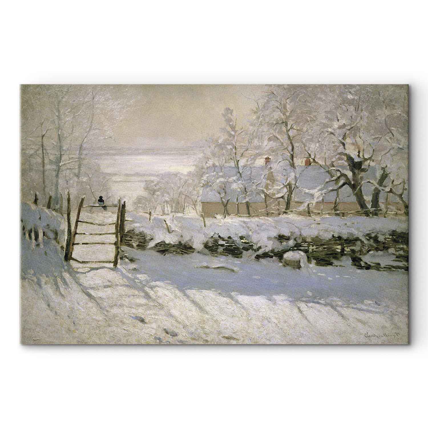Monet Winter Landscape Classic Canvas Print