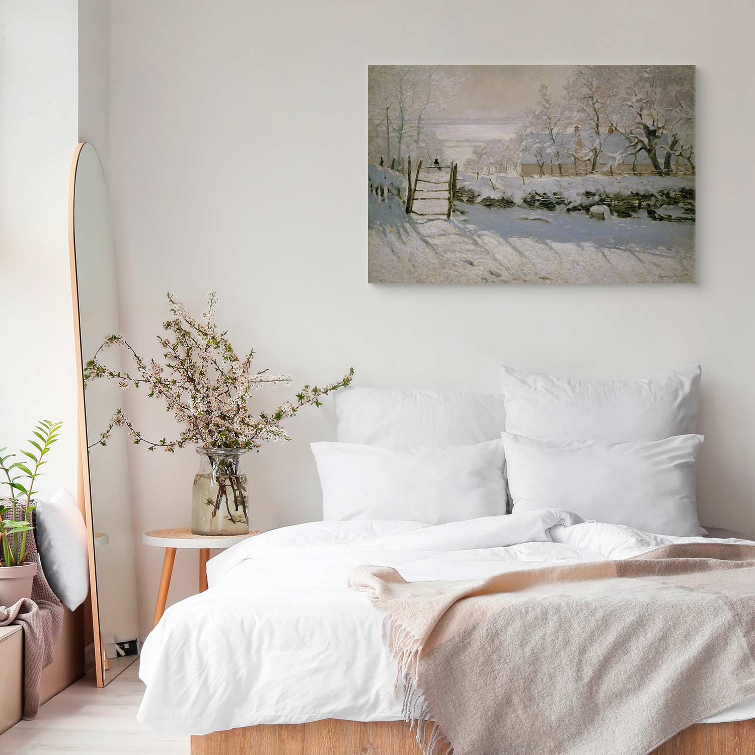 Monet Winter Landscape Classic Canvas Print