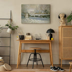 Monet Winter Landscape Classic Canvas Print