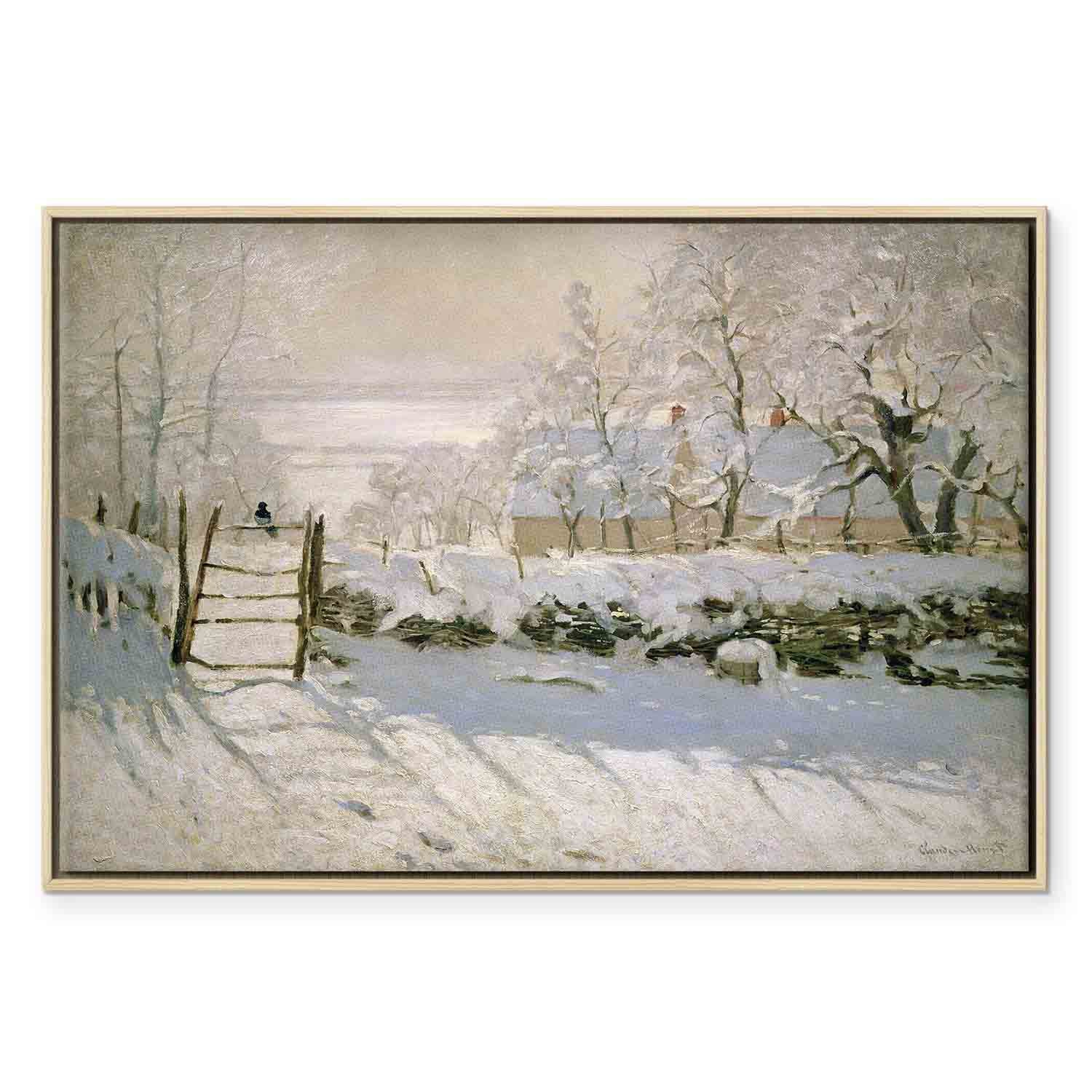 Monet Winter Landscape Classic Canvas Print