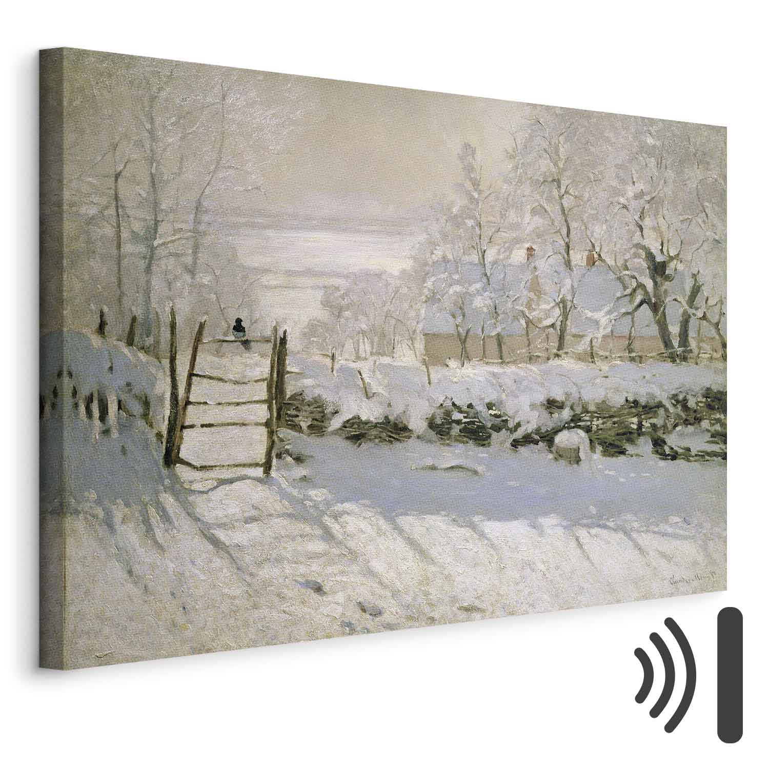 Monet Winter Landscape Classic Canvas Print