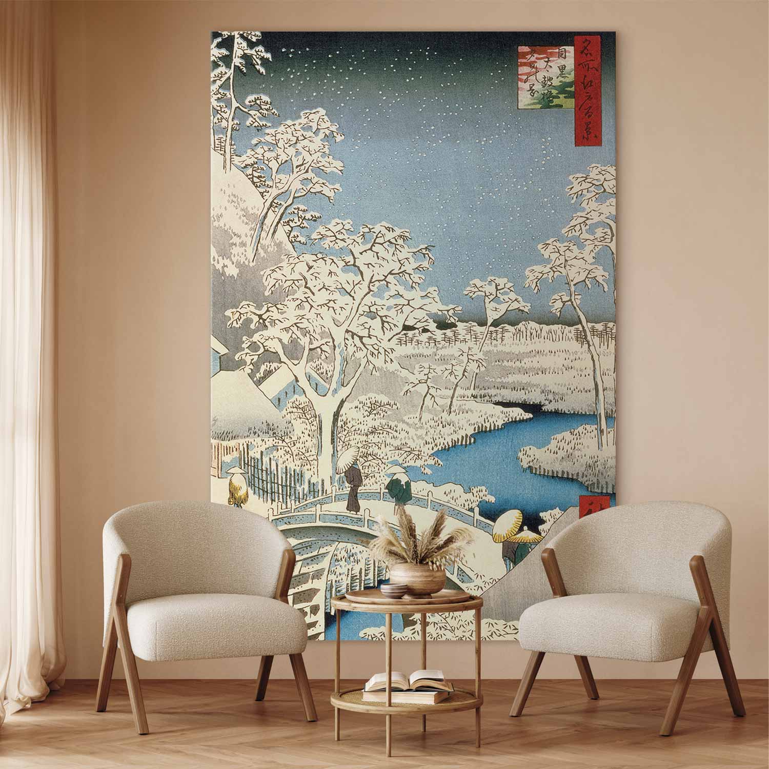 Drum Bridge at Meguro Japanese Classic DIY Canvas Print