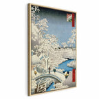 Canvas Print Drum Bridge and Setting Sun Hill (Hiroshige-inspired)