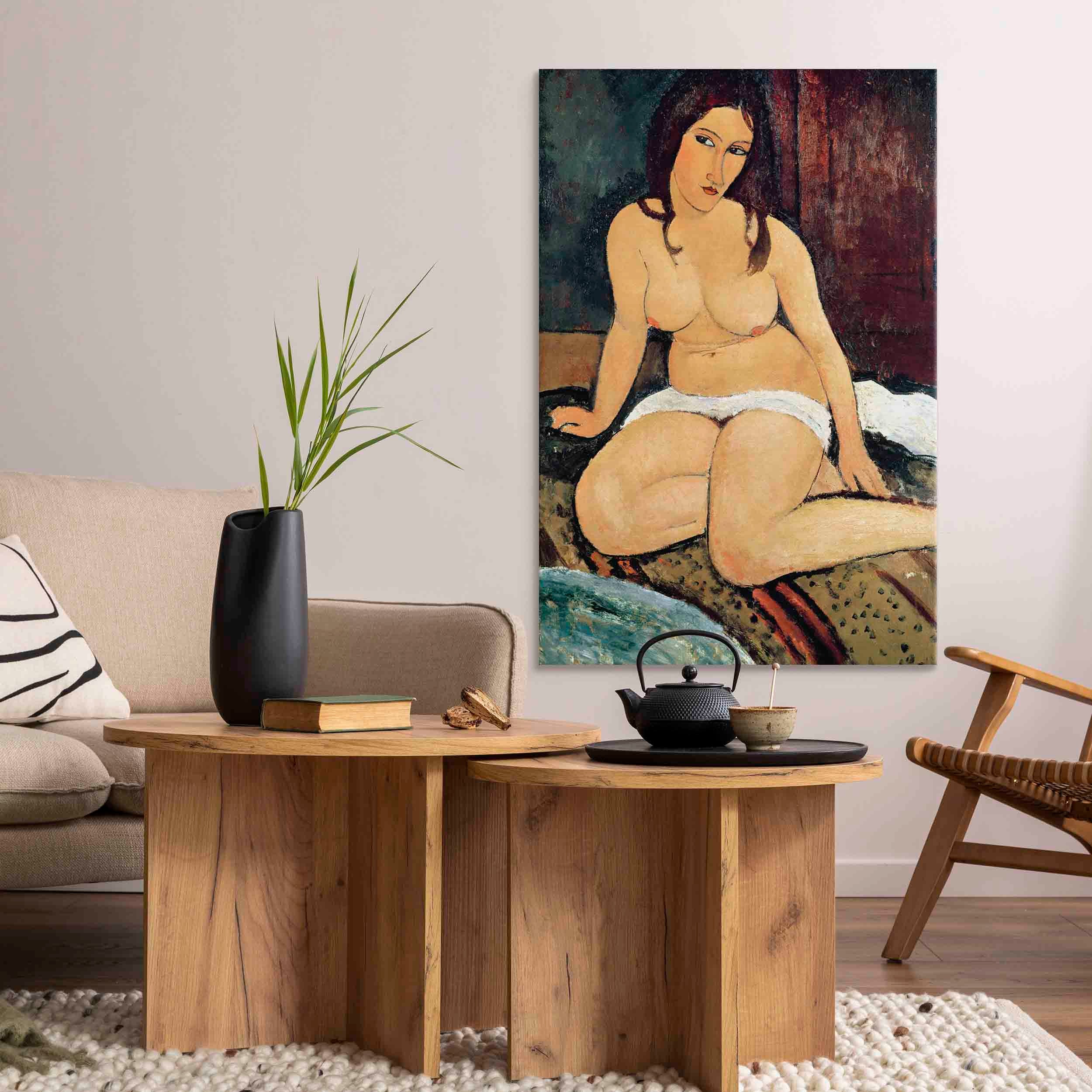 Canvas Print Seated Nude by Modigliani
