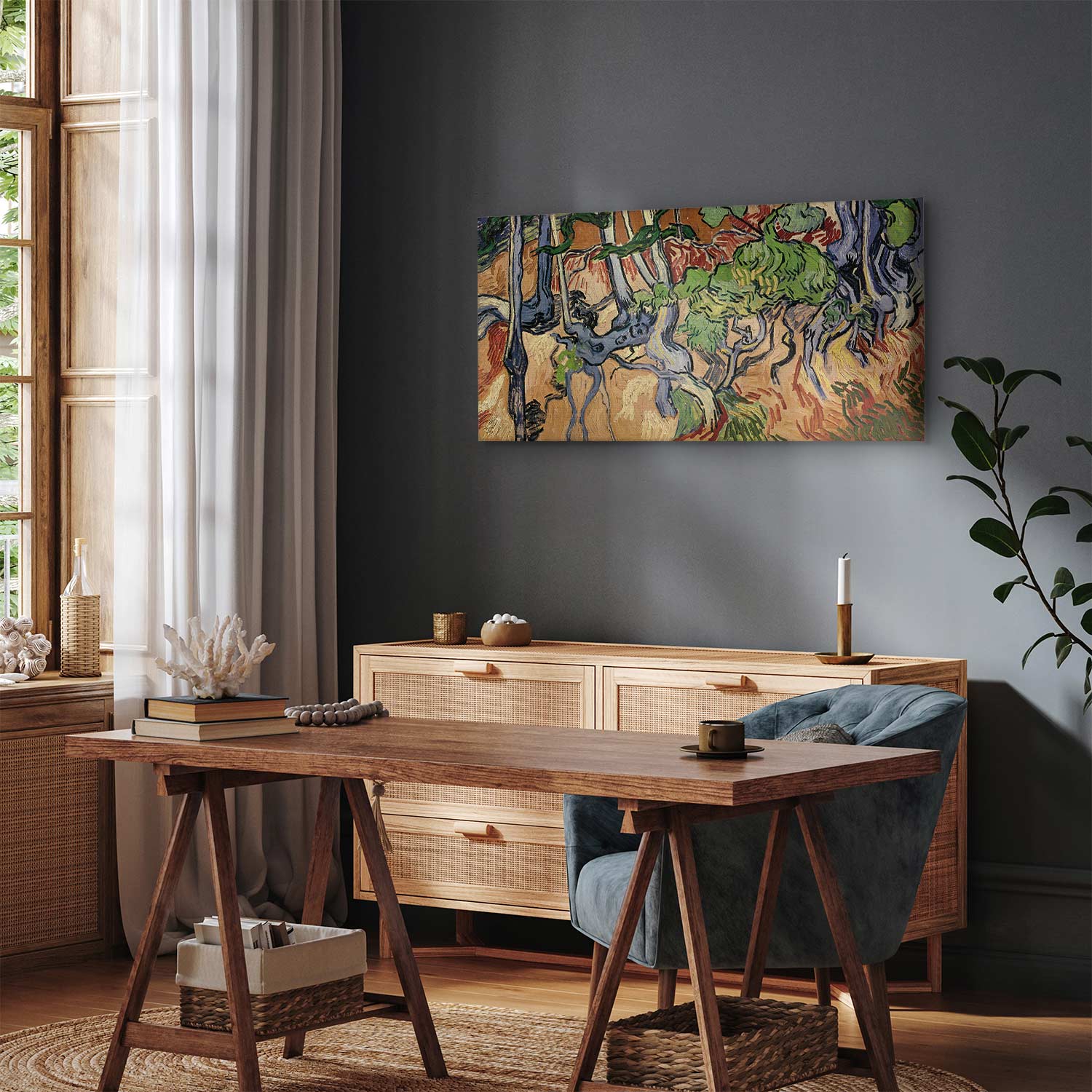 Van Gogh Tree Roots Classic Canvas Print