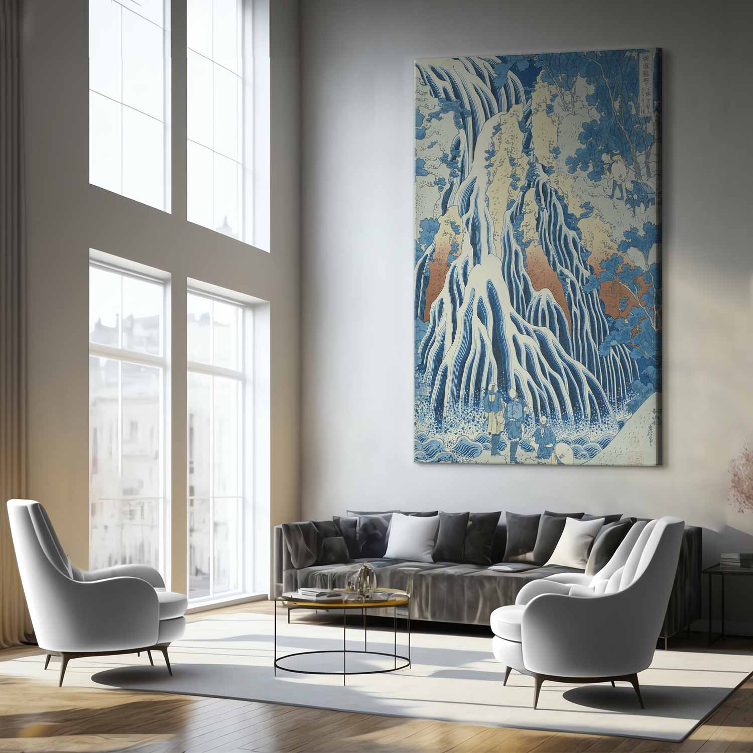 Kirifuri Waterfall at Kurokami DIY Large Canvas Print