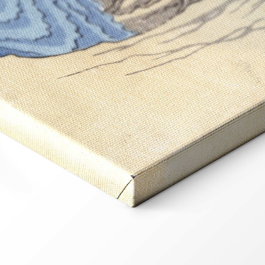 Kai Province Monkey Bridge Japanese Landscape Canvas Print