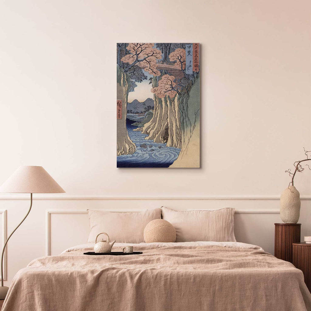 Kai Province Monkey Bridge Japanese Landscape Canvas Print