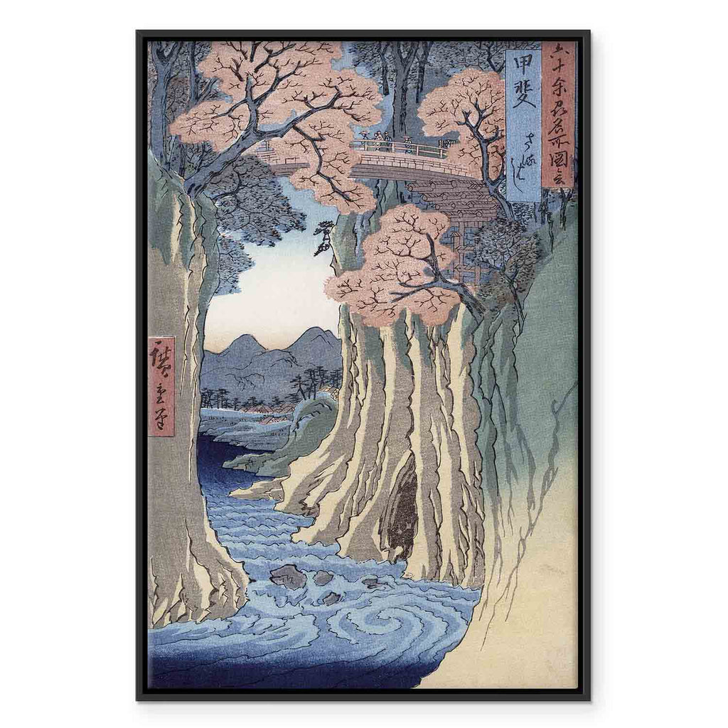 Kai Province Monkey Bridge Japanese Landscape Canvas Print