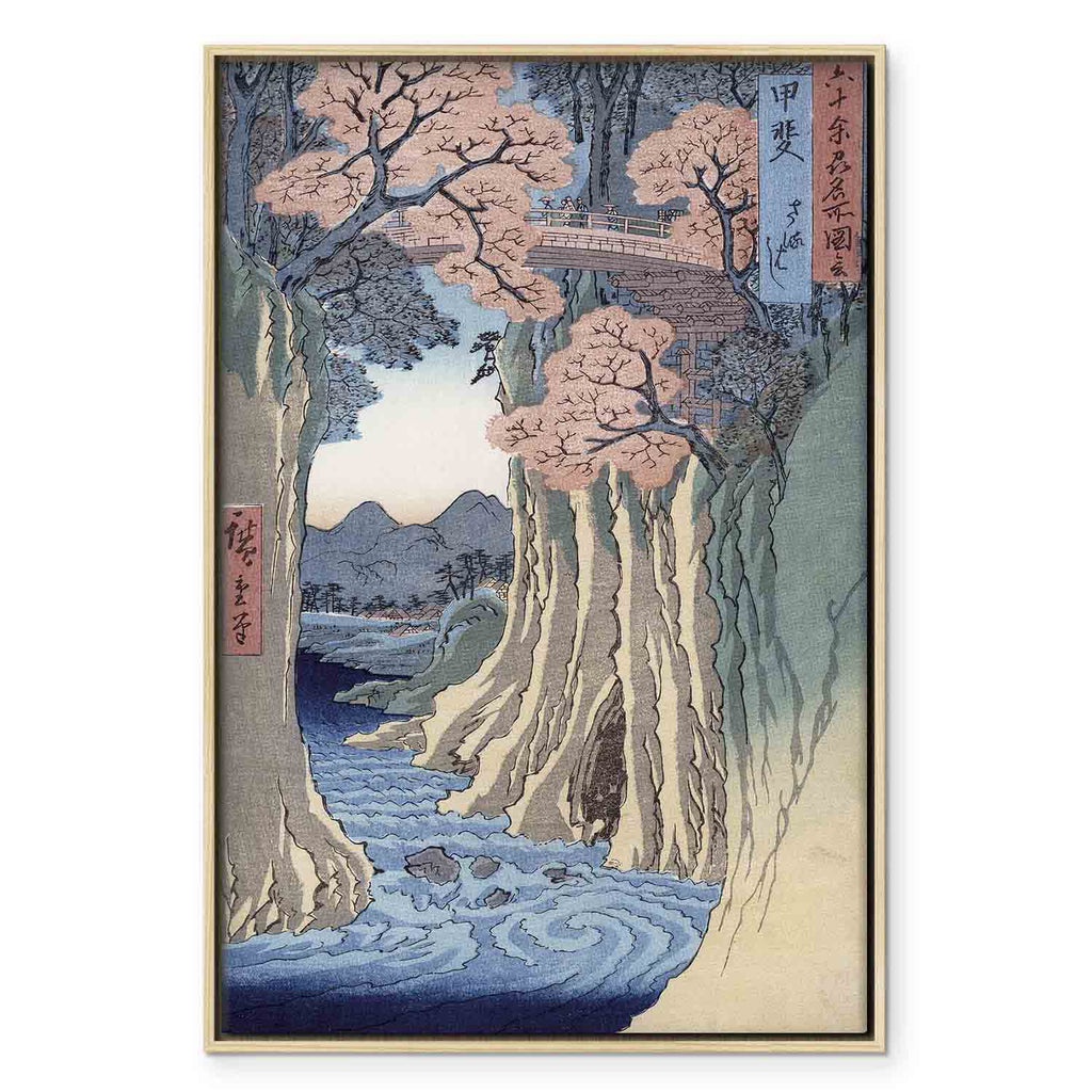 Kai Province Monkey Bridge Japanese Landscape Canvas Print