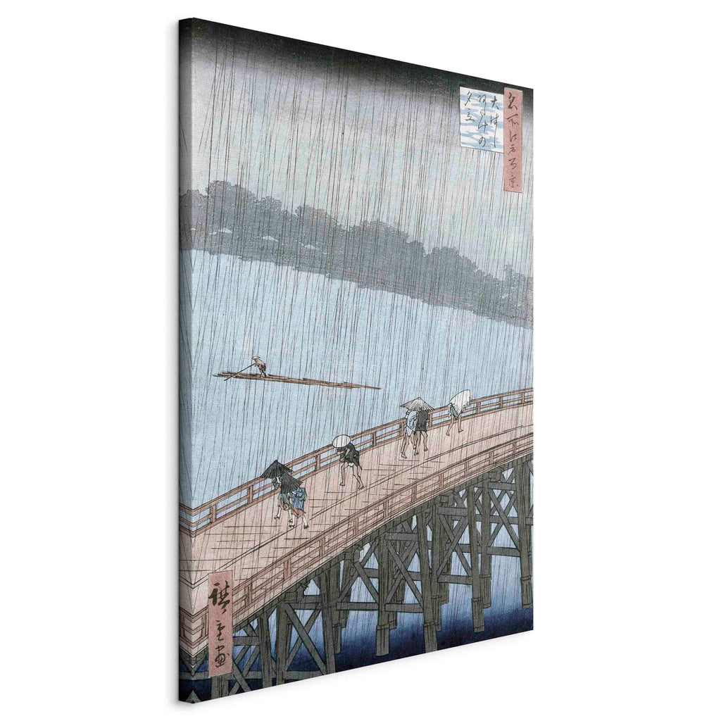 Canvas Print: Sudden Shower over Shin-Ohashi Bridge by Hiroshige