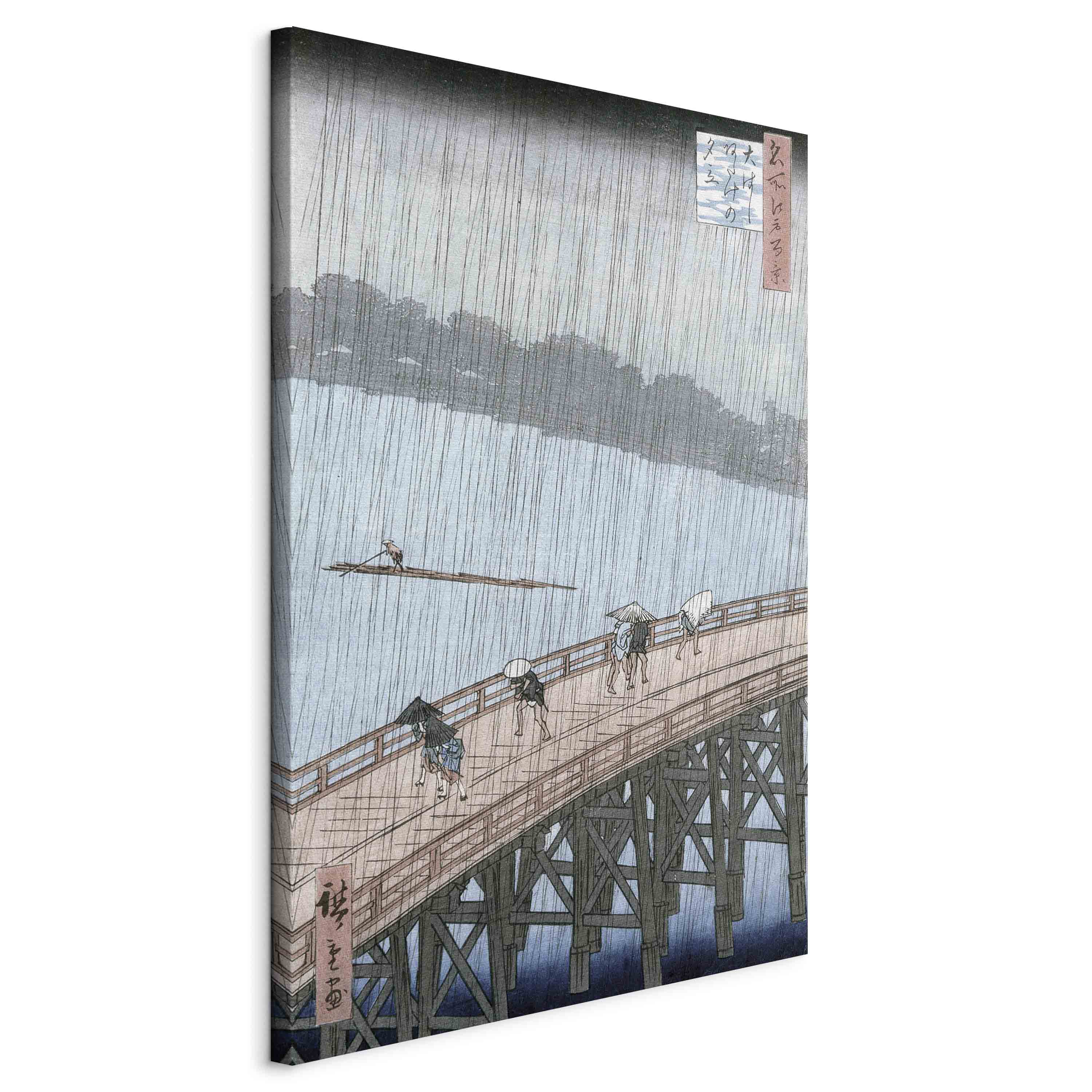 Canvas Print: Sudden Shower over Shin-Ohashi Bridge by Hiroshige