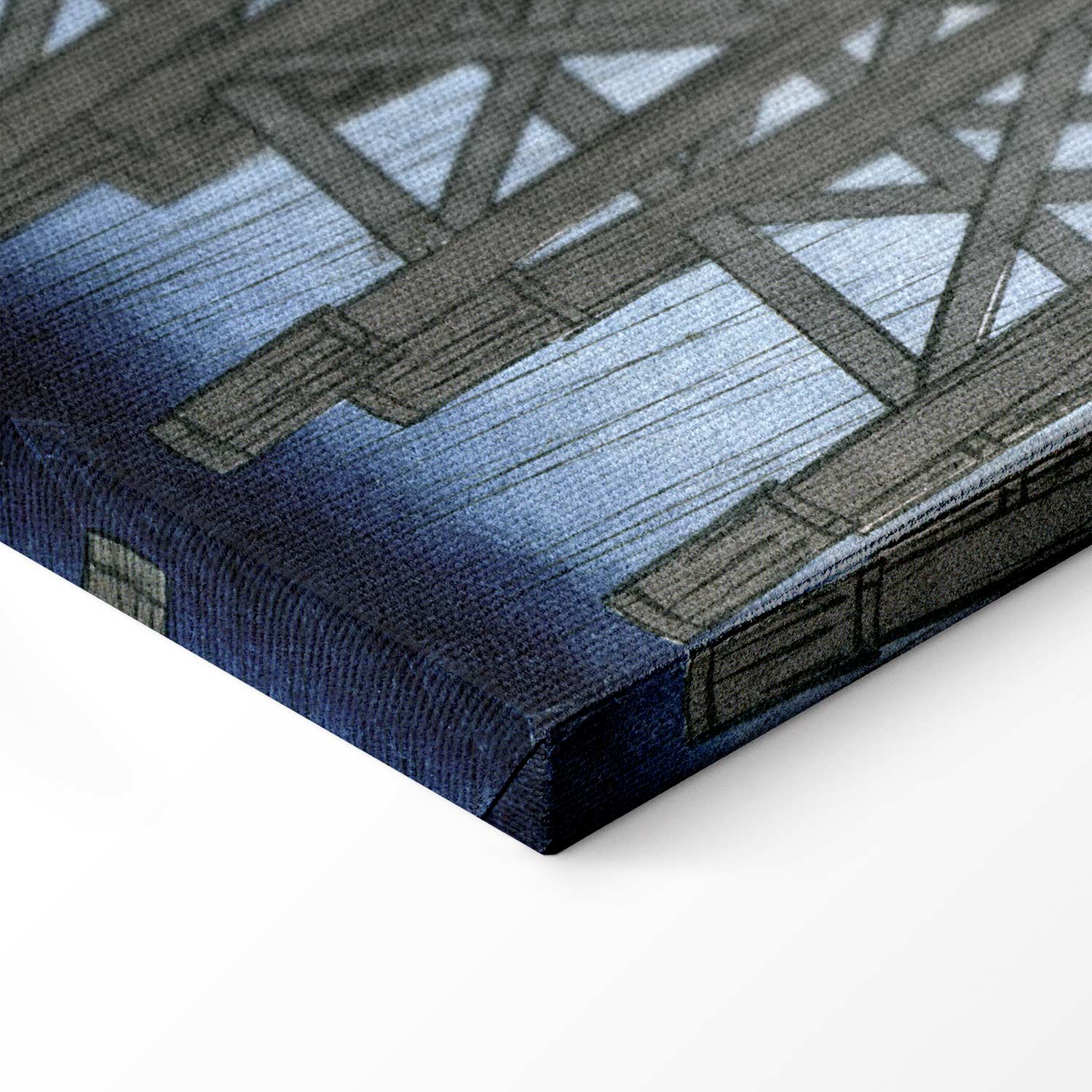 Sudden Shower Bridge Scene Classic Canvas Print