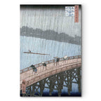 Sudden Shower Bridge Scene Classic Canvas Print