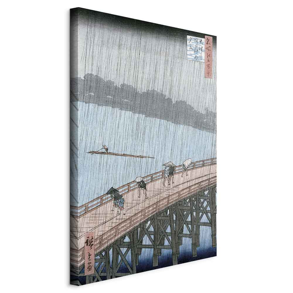 Canvas Print: Sudden Shower over Shin-Ohashi Bridge by Hiroshige