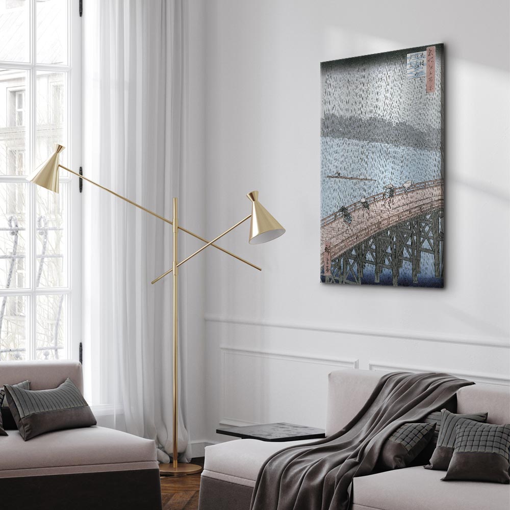 Canvas Print: Sudden Shower over Shin-Ohashi Bridge by Hiroshige