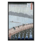 Sudden Shower Bridge Scene Classic Canvas Print