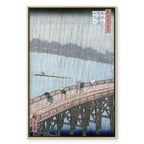 Sudden Shower Bridge Scene Classic Canvas Print
