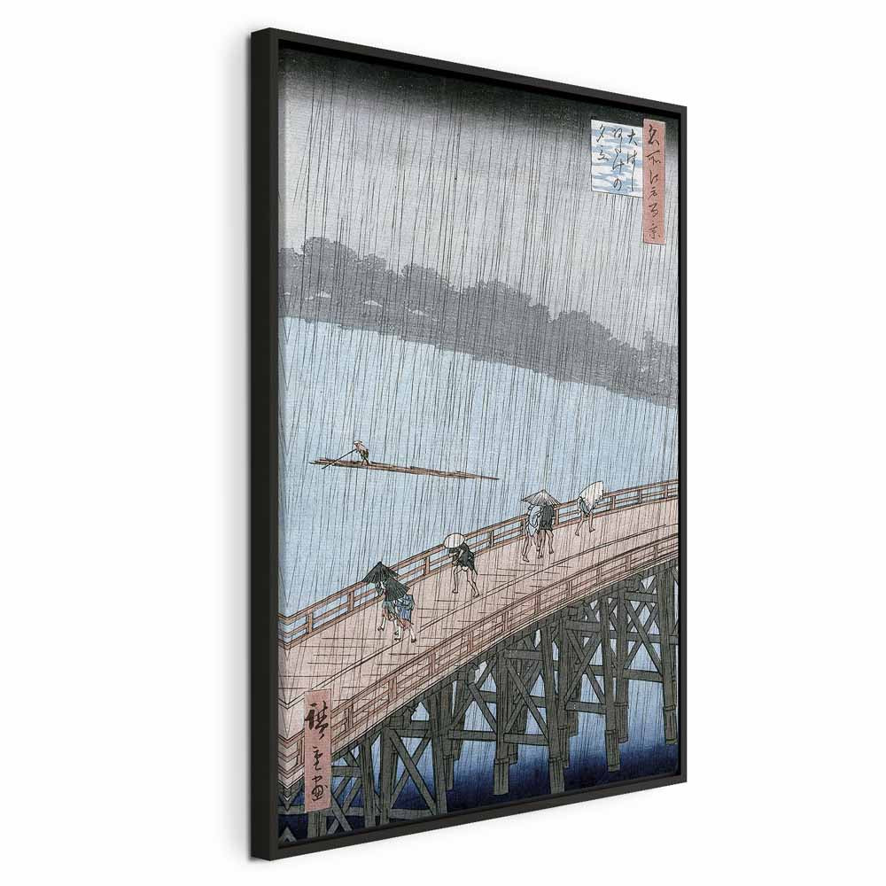 Canvas Print: Sudden Shower over Shin-Ohashi Bridge by Hiroshige