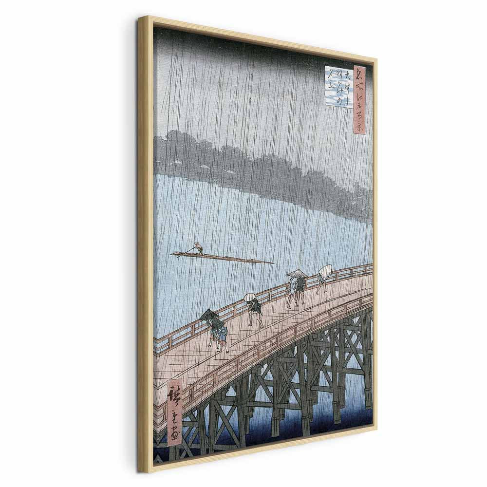 Canvas Print: Sudden Shower over Shin-Ohashi Bridge by Hiroshige