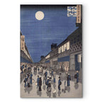 Saruwaka Street Night Scene Classic Canvas Print