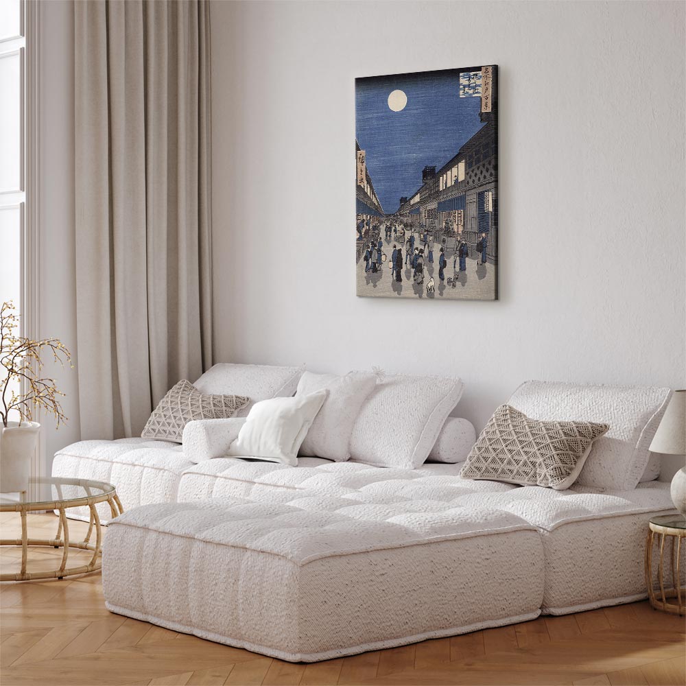 Canvas Print Night View of Saruwaka Street