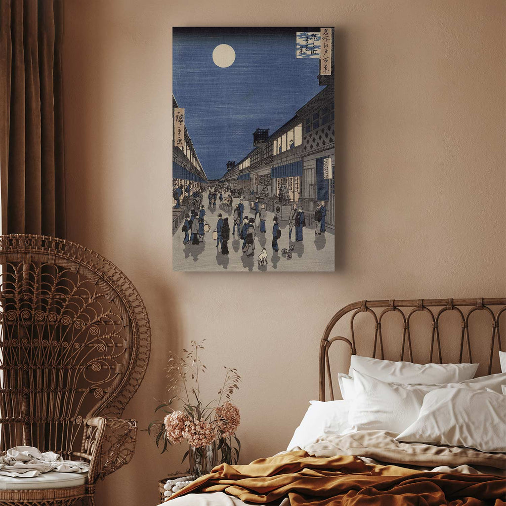 Saruwaka Street Night Scene Classic Canvas Print