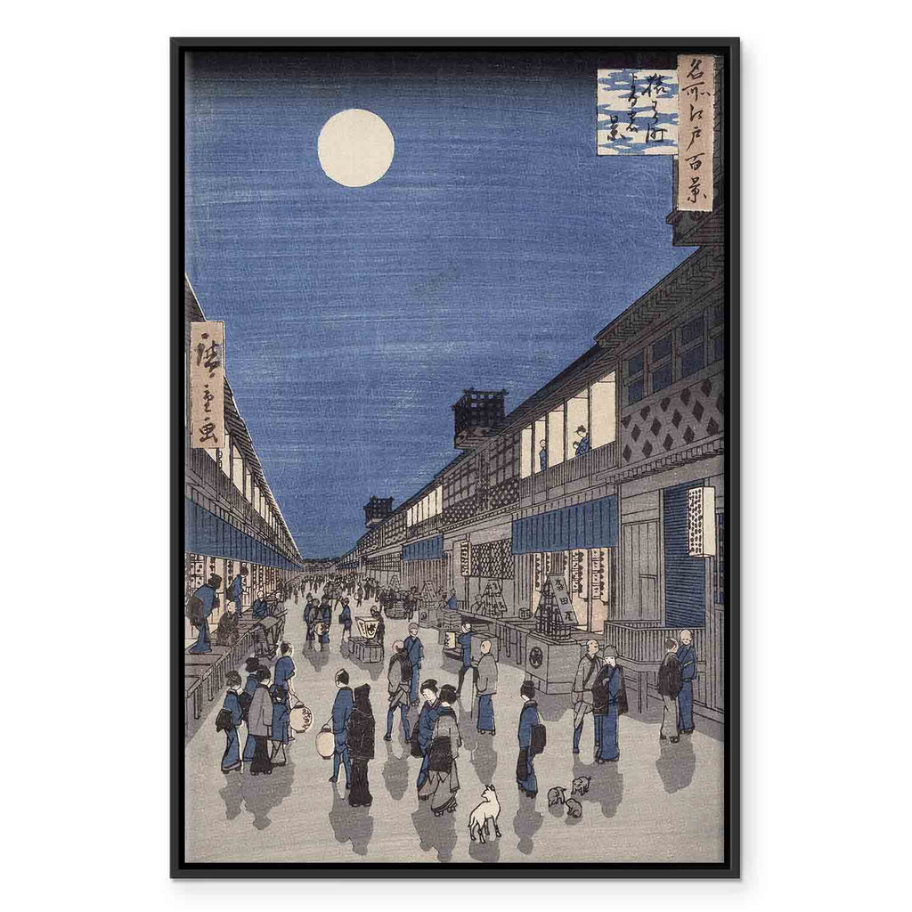 Saruwaka Street Night Scene Classic Canvas Print