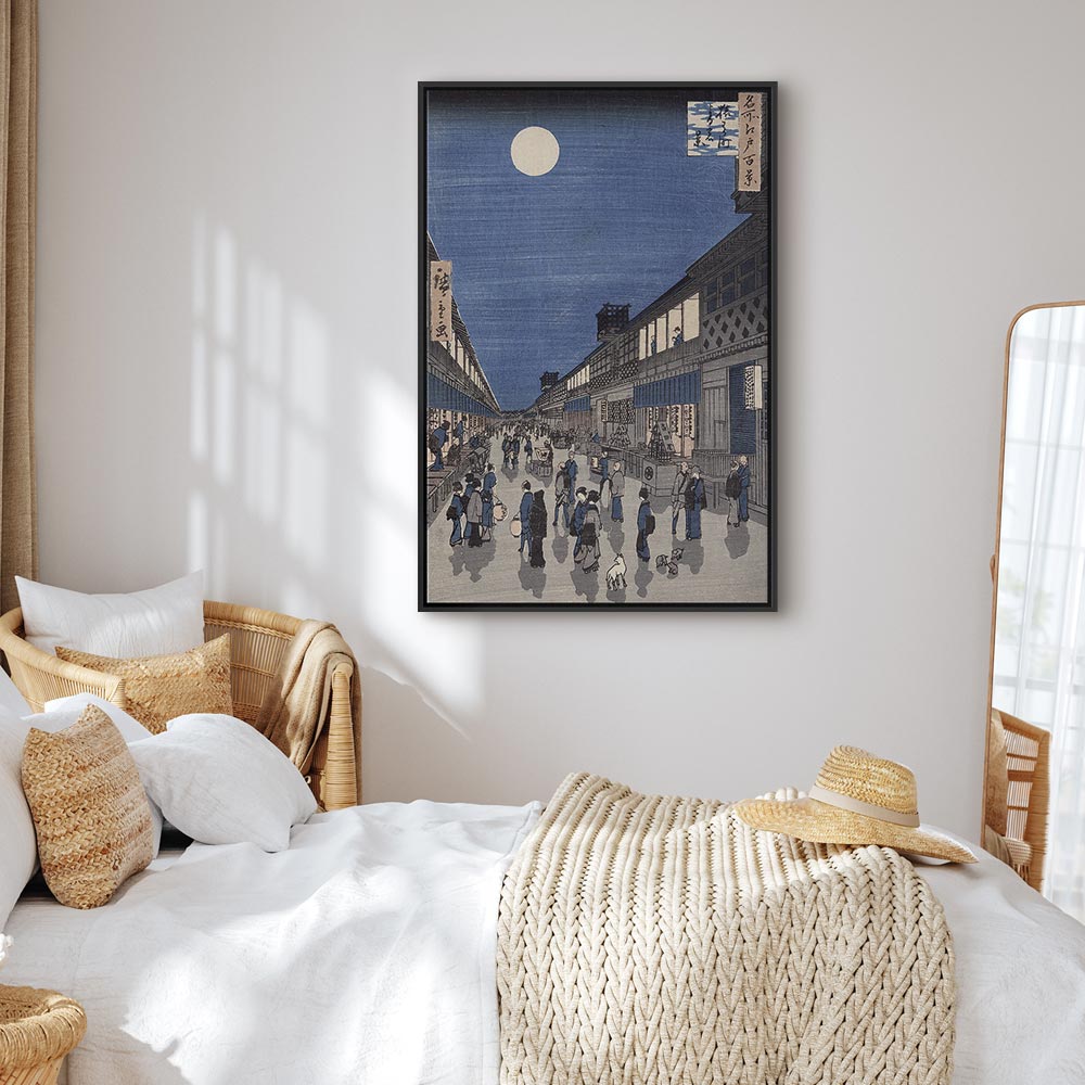 Canvas Print Night View of Saruwaka Street