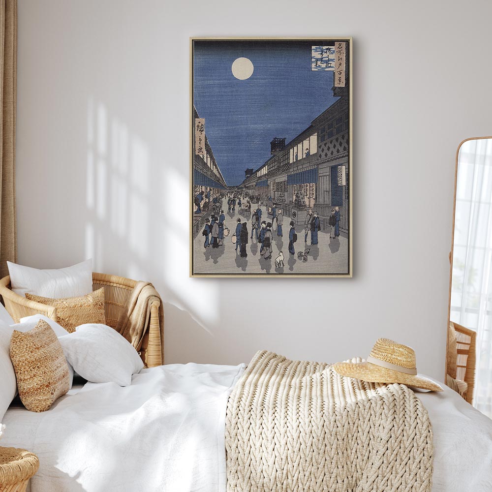 Canvas Print Night View of Saruwaka Street