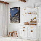 Canvas Print Night View of Saruwaka Street