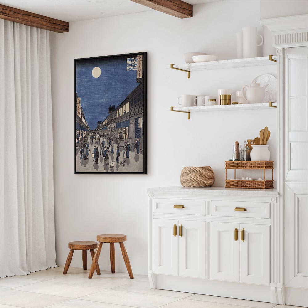 Canvas Print Night View of Saruwaka Street