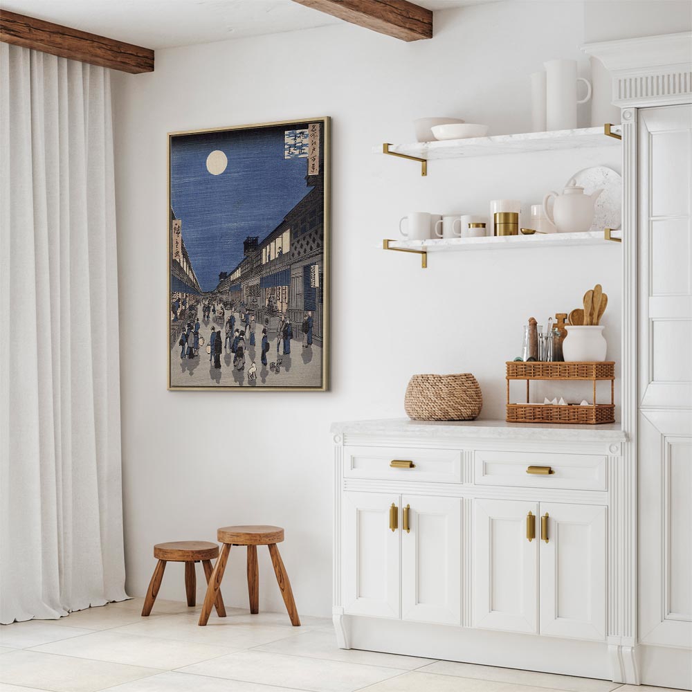 Canvas Print Night View of Saruwaka Street