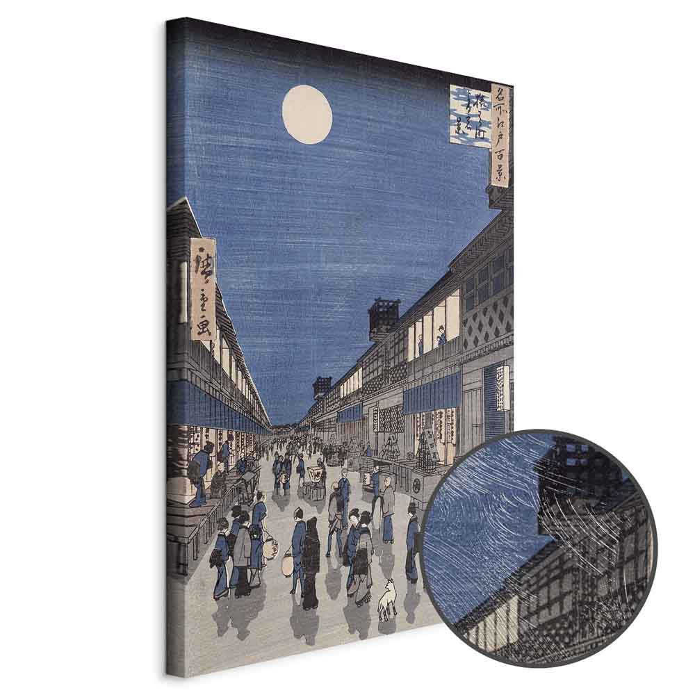 Saruwaka Street Night Scene Classic Canvas Print