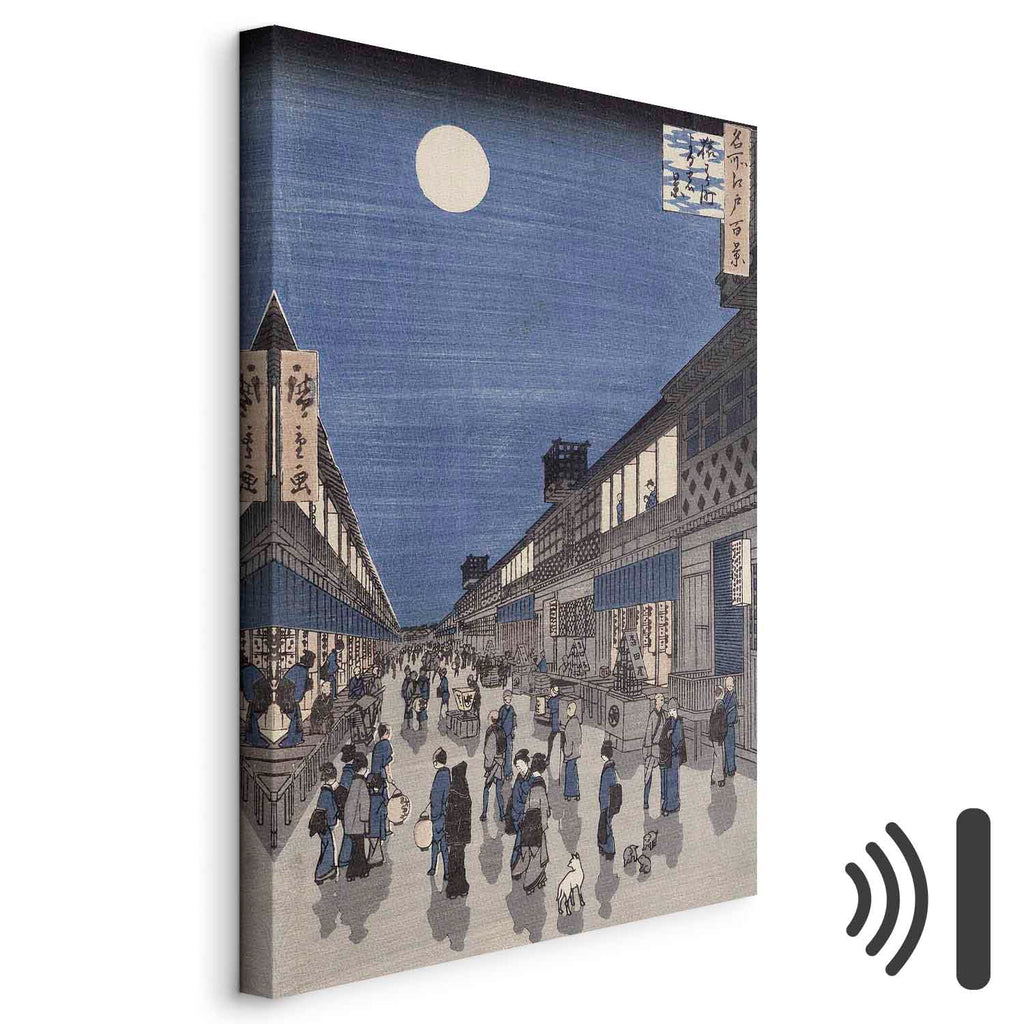 Saruwaka Street Night Scene Classic Canvas Print