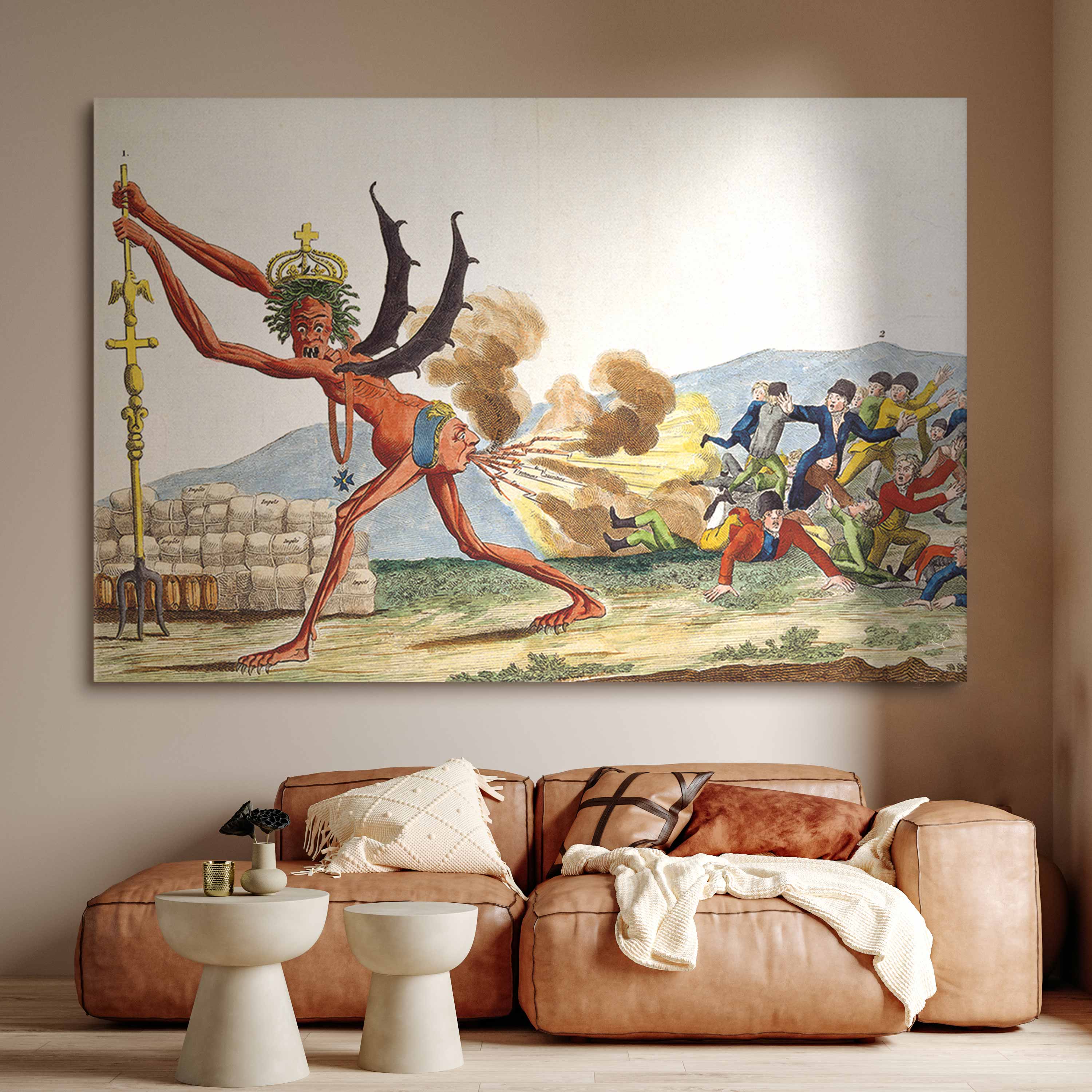 English Government Satire Classic DIY Large Canvas Print