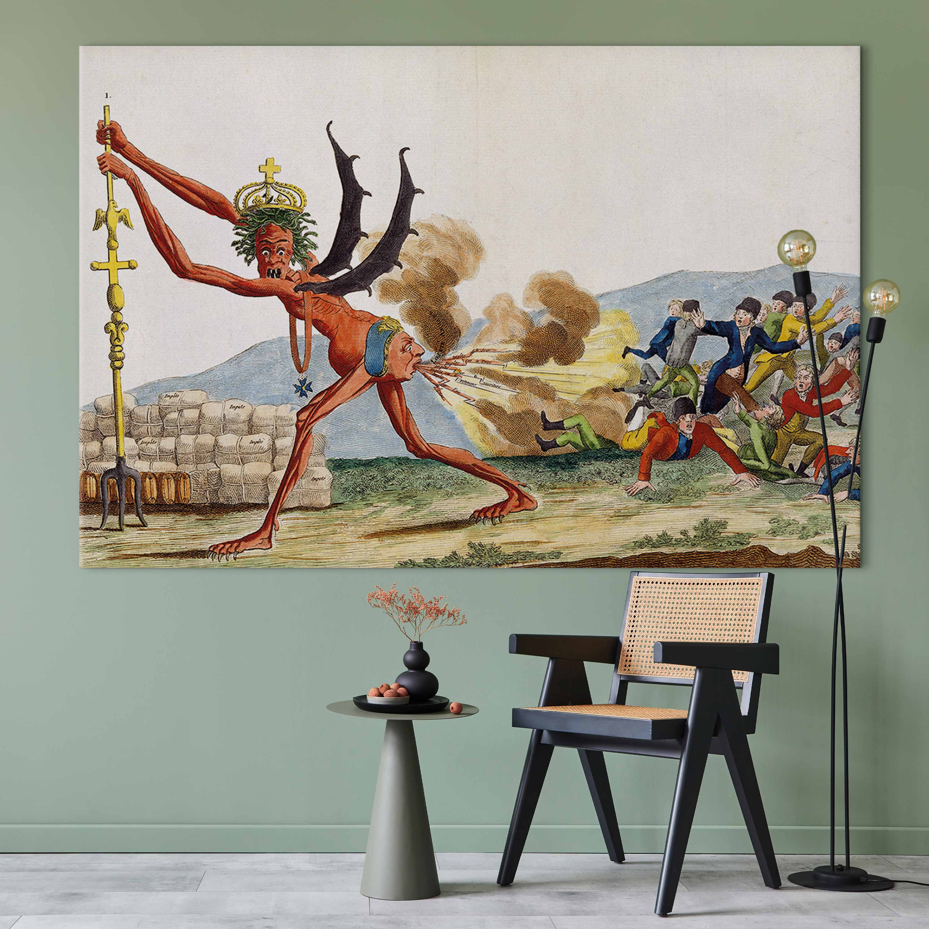 English Government Satire Classic DIY Large Canvas Print