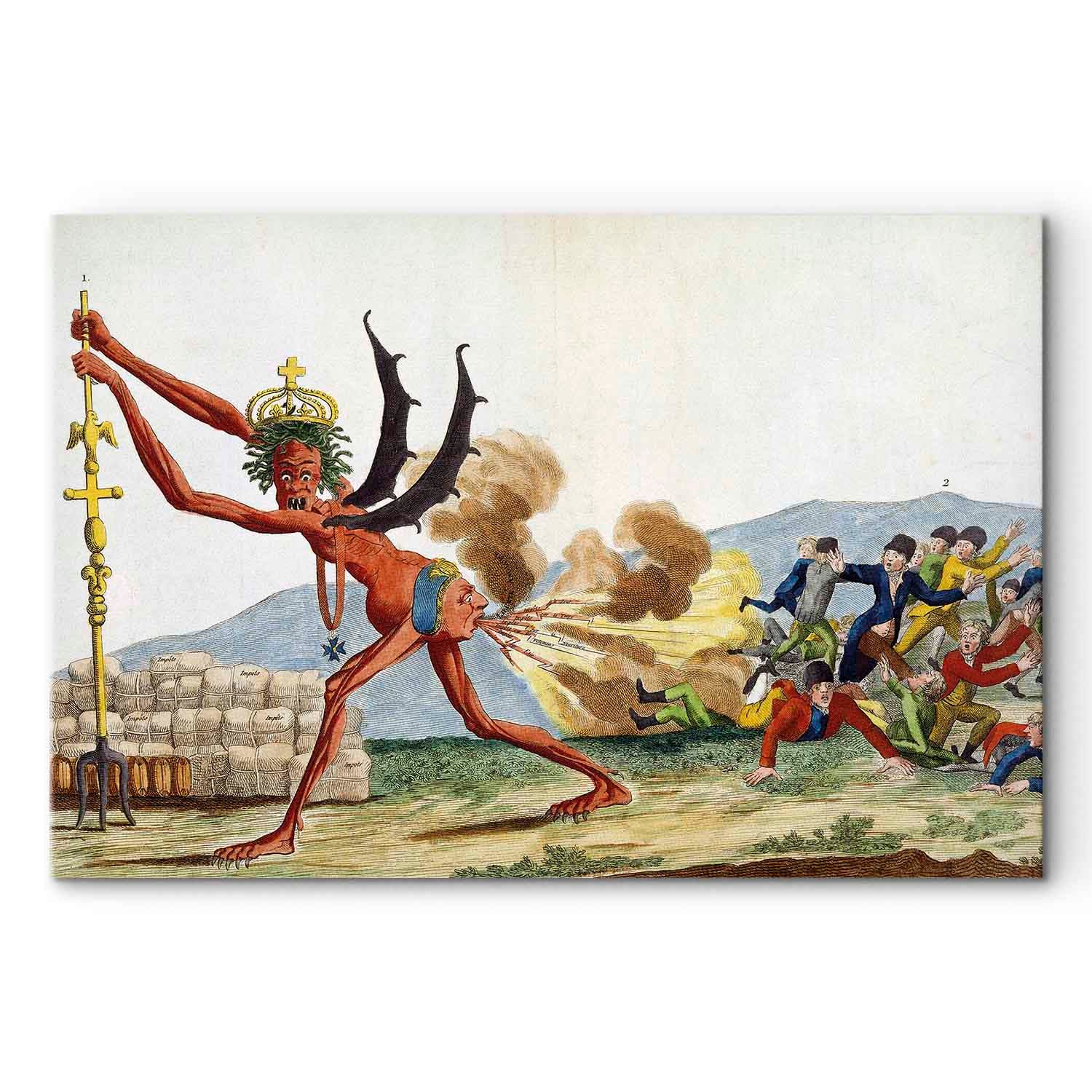 English Government Satirical Classic Canvas Print