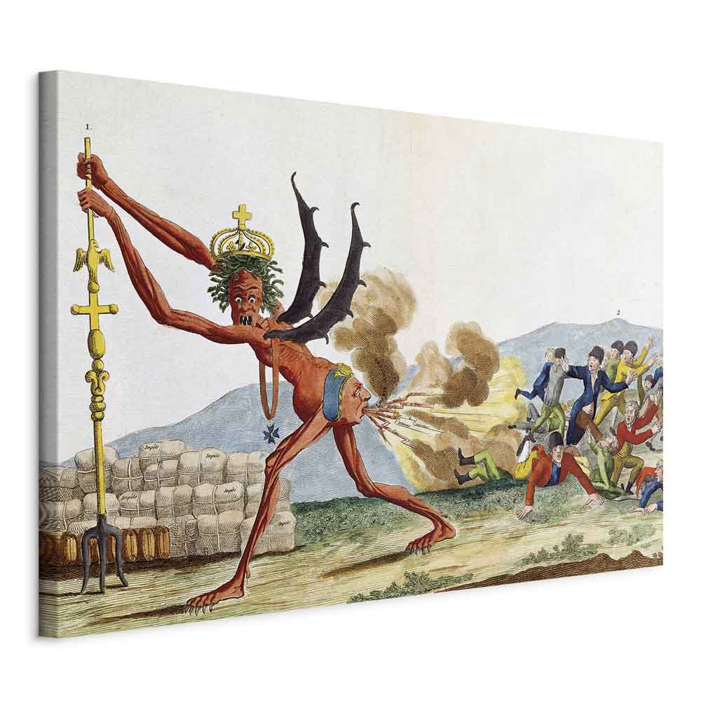 Leinwanddruck Karikatur der englischen Regierung (Jacques-Louis David)