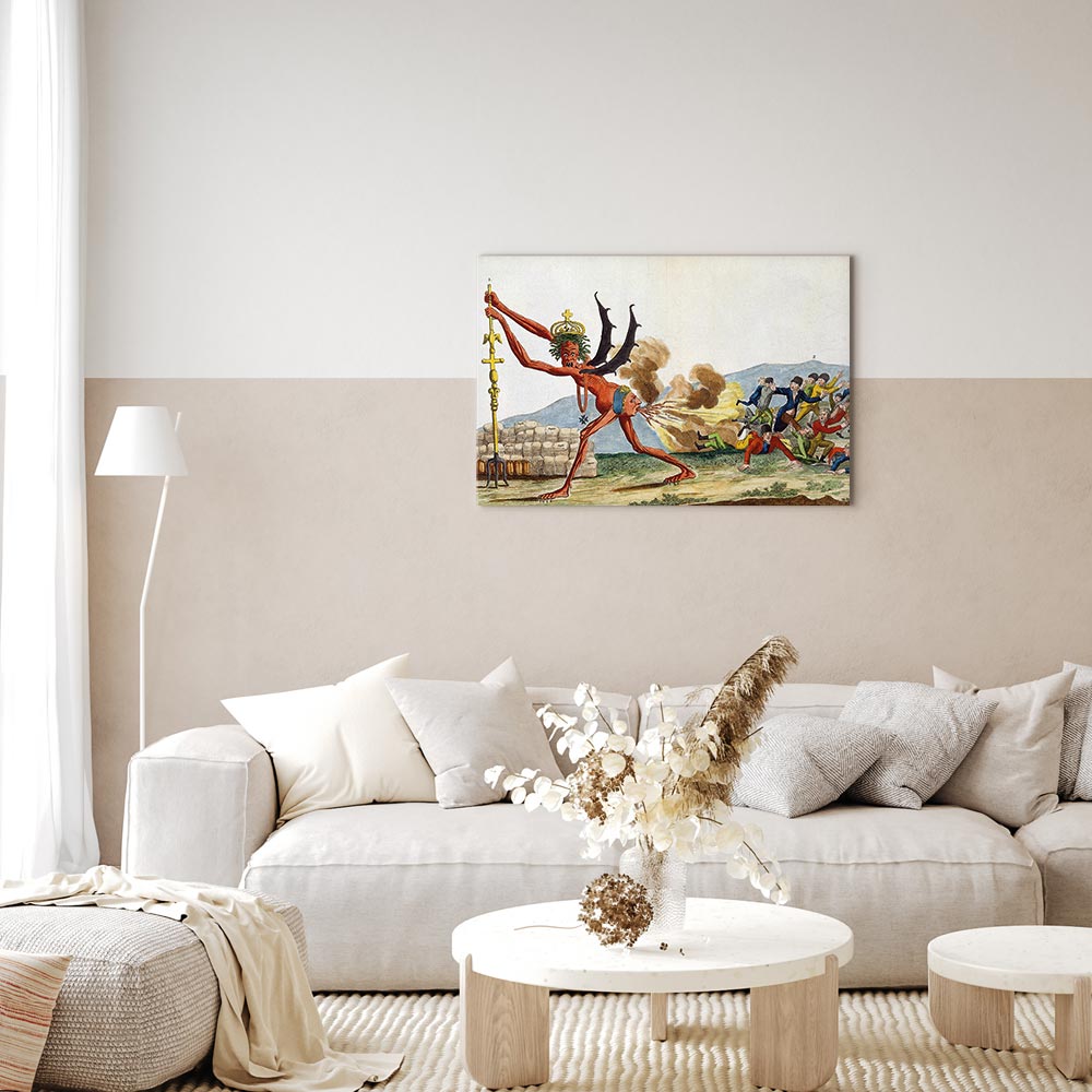 Canvas Print Caricature of the English Government (Jacques-Louis David)