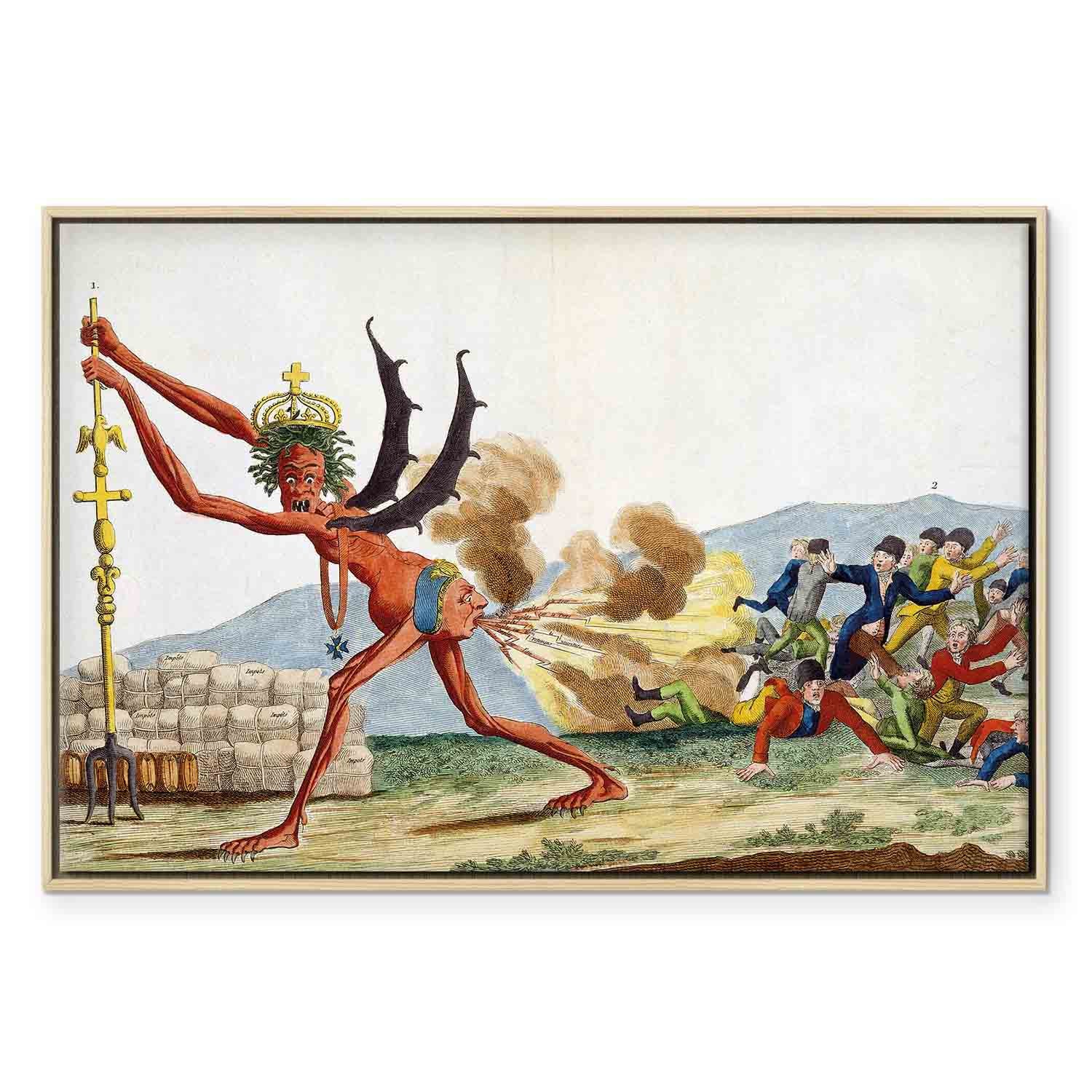 English Government Satirical Classic Canvas Print