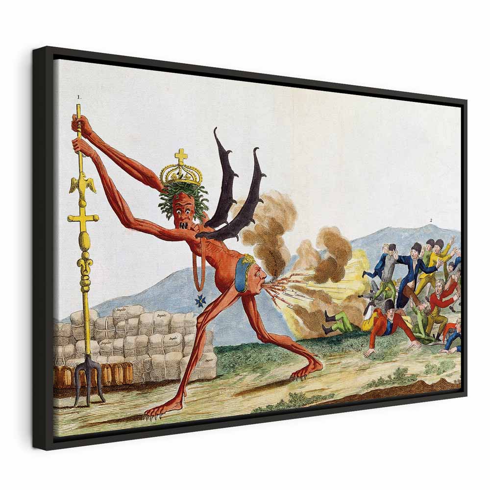 Leinwanddruck Karikatur der englischen Regierung (Jacques-Louis David)