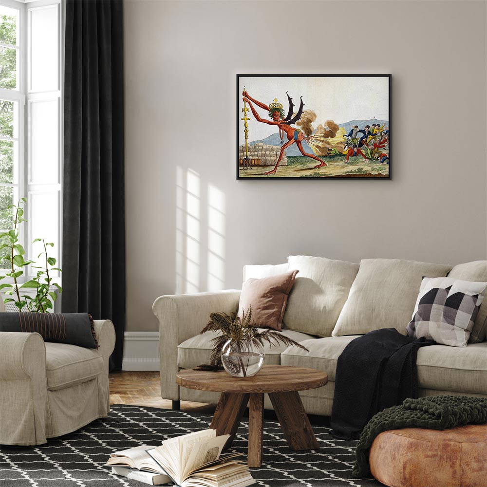 Leinwanddruck Karikatur der englischen Regierung (Jacques-Louis David)