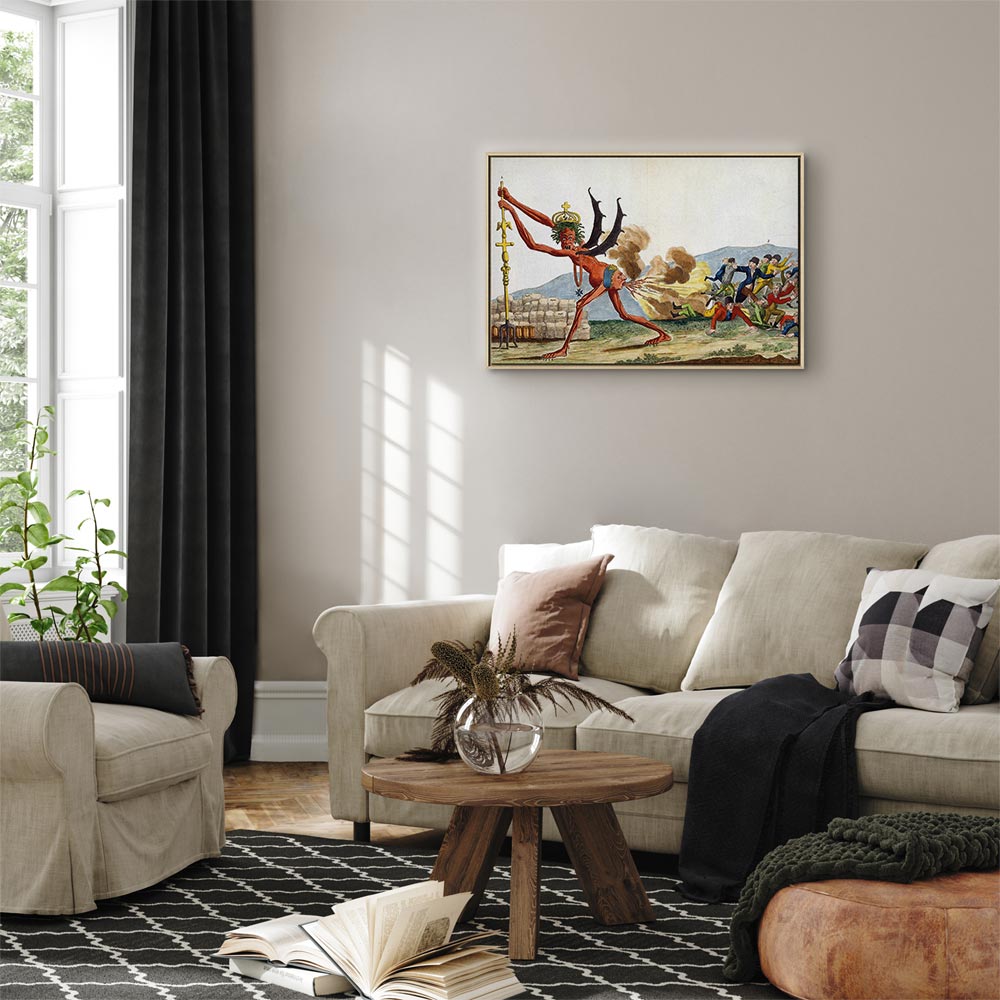 Leinwanddruck Karikatur der englischen Regierung (Jacques-Louis David)