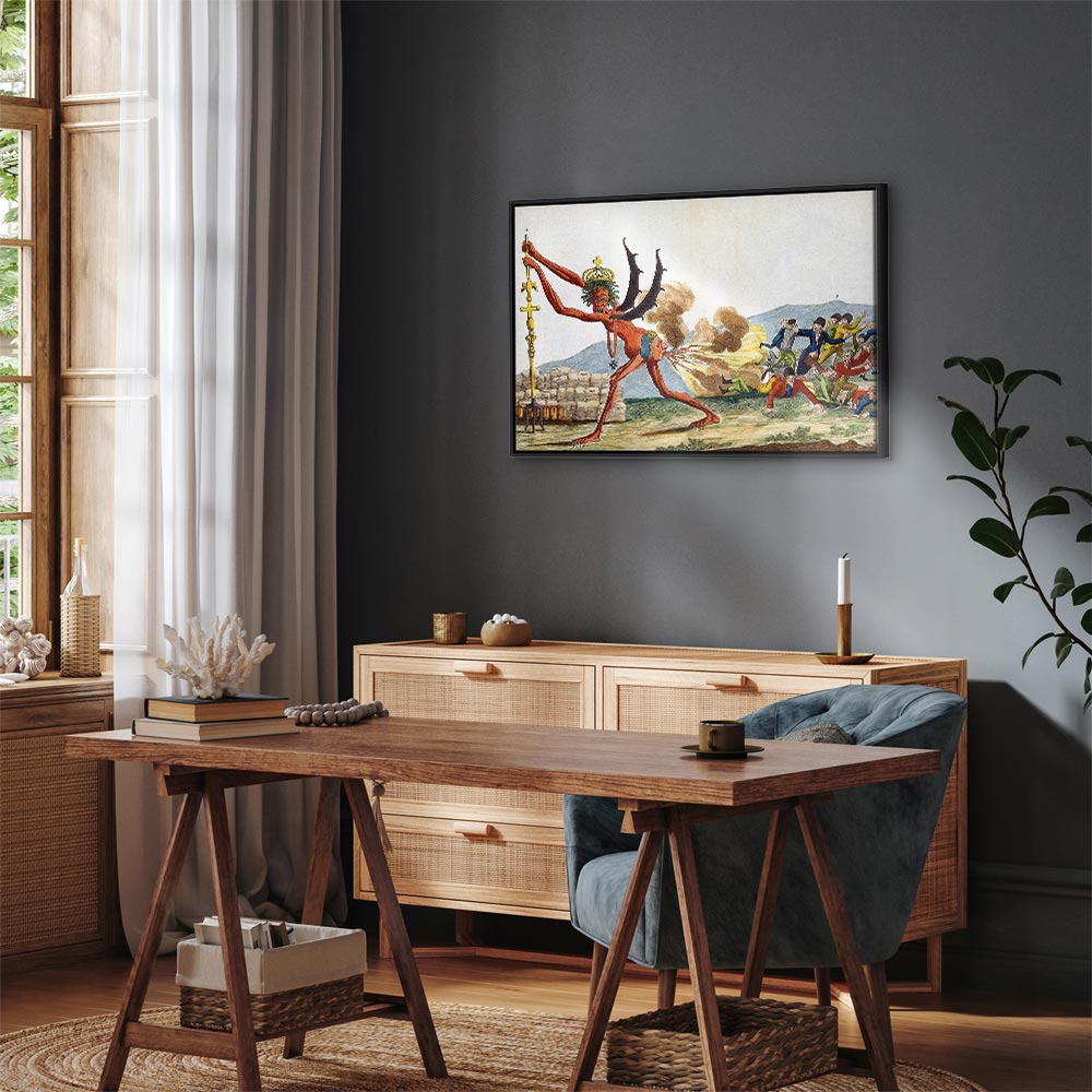 Leinwanddruck Karikatur der englischen Regierung (Jacques-Louis David)