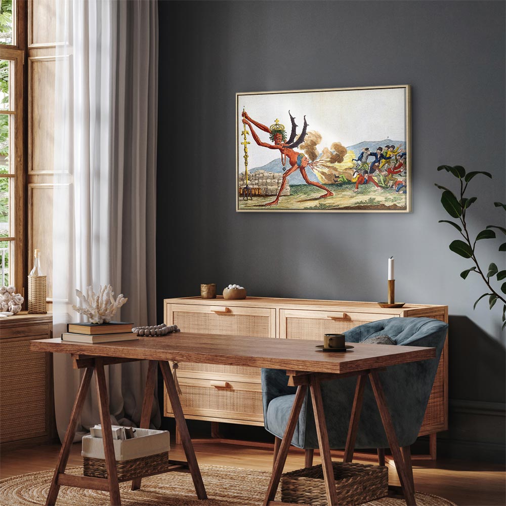 Leinwanddruck Karikatur der englischen Regierung (Jacques-Louis David)