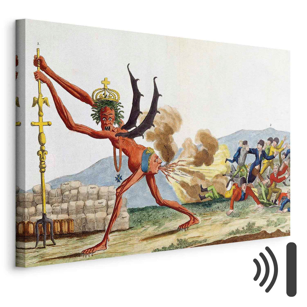 English Government Satirical Classic Canvas Print