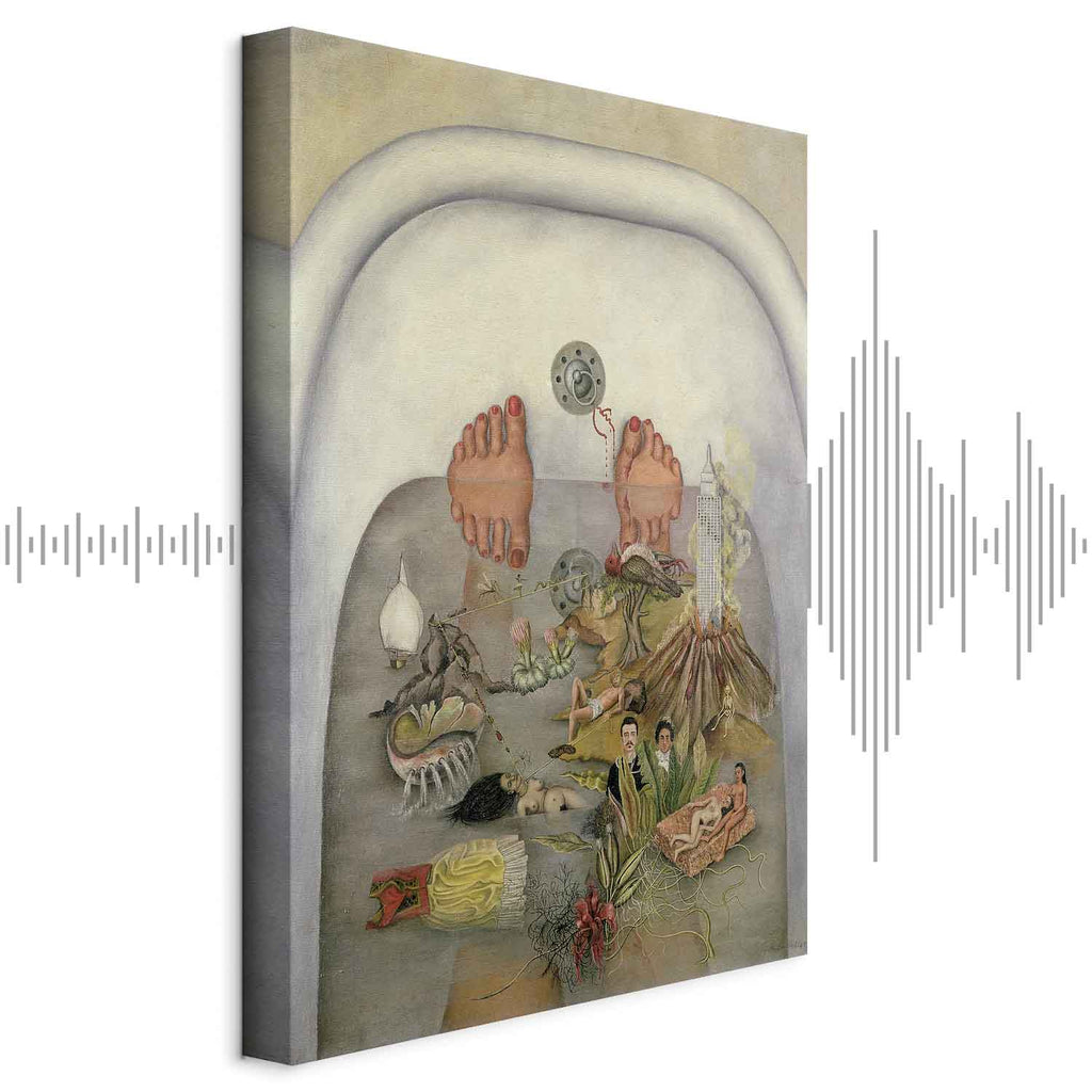 Frida Kahlo Surrealist Bath Scene Canvas Print